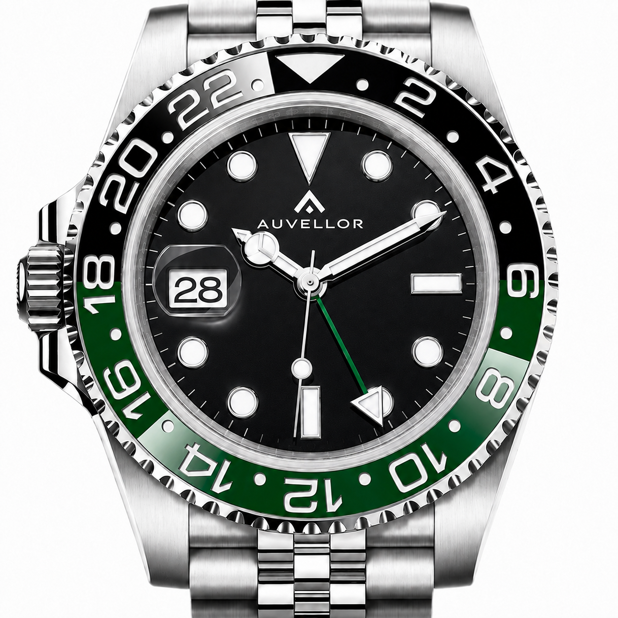 Auvellor Naviren – Black Dial & Green Bezel