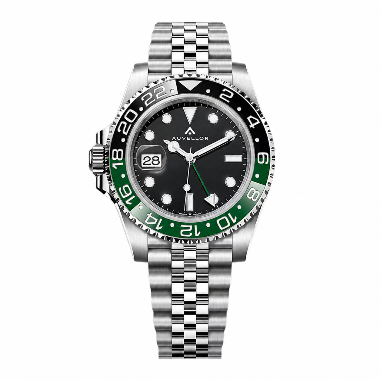 Auvellor Naviren – Black Dial & Green Bezel